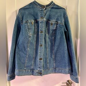 Charter Club Western Cowgirl classic Preppy Denim Blue Jean Jacket Women’s 2X